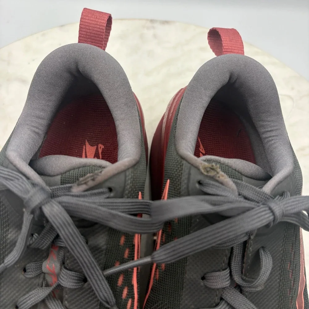 Altra Paradigm 5 Running Shoes Women 8.5 Grey Red Stability Trainer Wide Toe Box